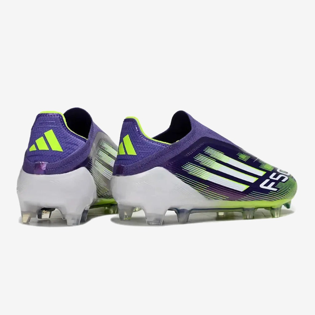 Adidas F50 Elite Laceless FG - Radiant Blaze- Violet/Vert/Blanc