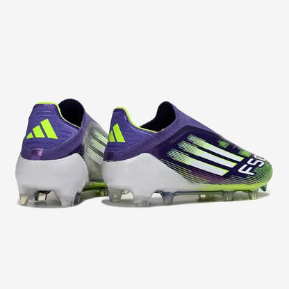 Adidas F50 Elite Laceless FG - Radiant Blaze- Violet/Vert/Blanc