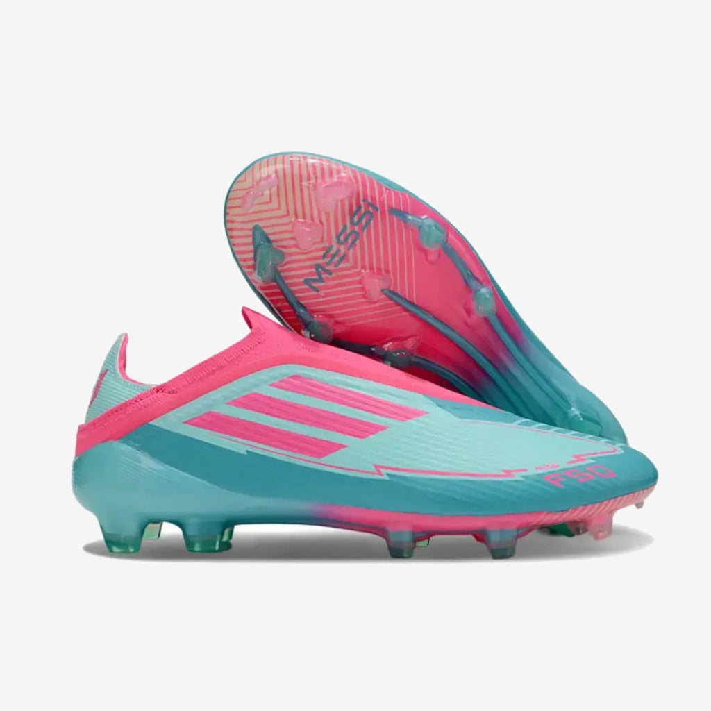 Adidas F50 Elite Laceless La Vida Tropical FG - Bleu/Bleu Turquoise/Rose