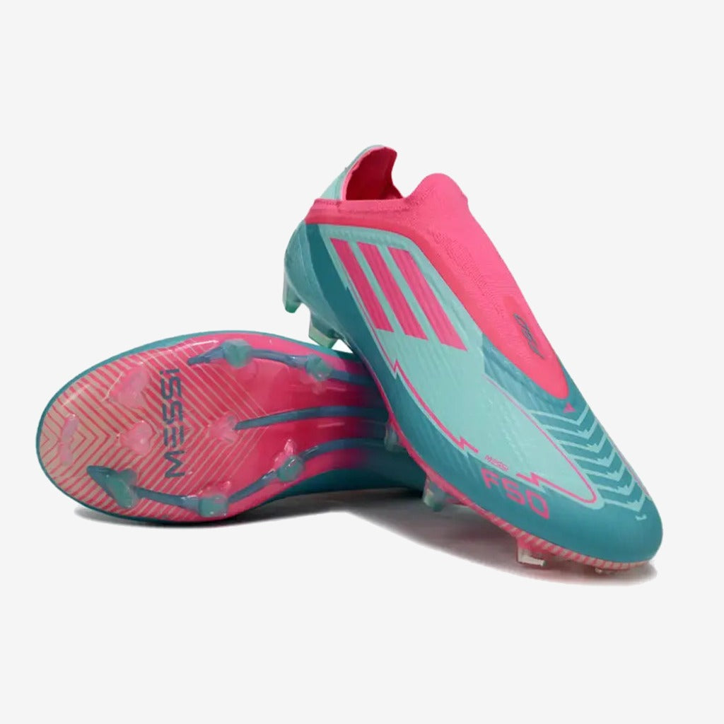 Adidas F50 Elite Laceless La Vida Tropical FG - Bleu/Bleu Turquoise/Rose