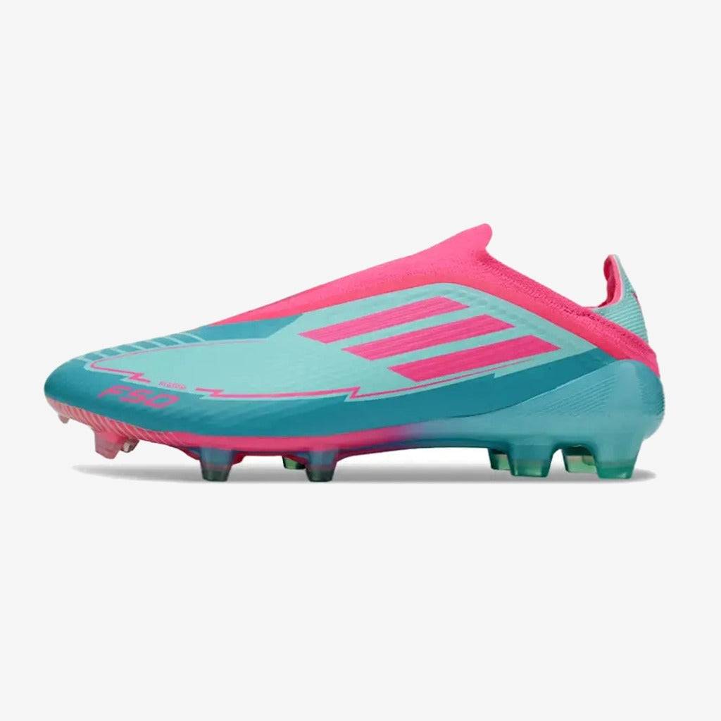 Adidas F50 Elite Laceless La Vida Tropical FG - Bleu/Bleu Turquoise/Rose