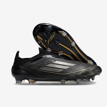 Adidas F50 Elite Laceless FG Dark Spark - Noir/Argenté/Doré