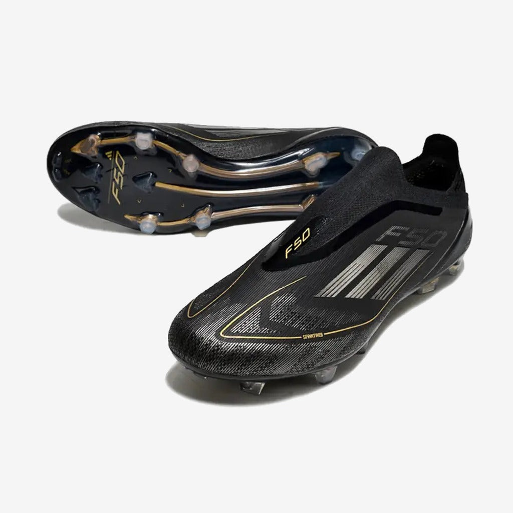 Adidas F50 Elite Laceless FG Dark Spark - Noir/Argenté/Doré