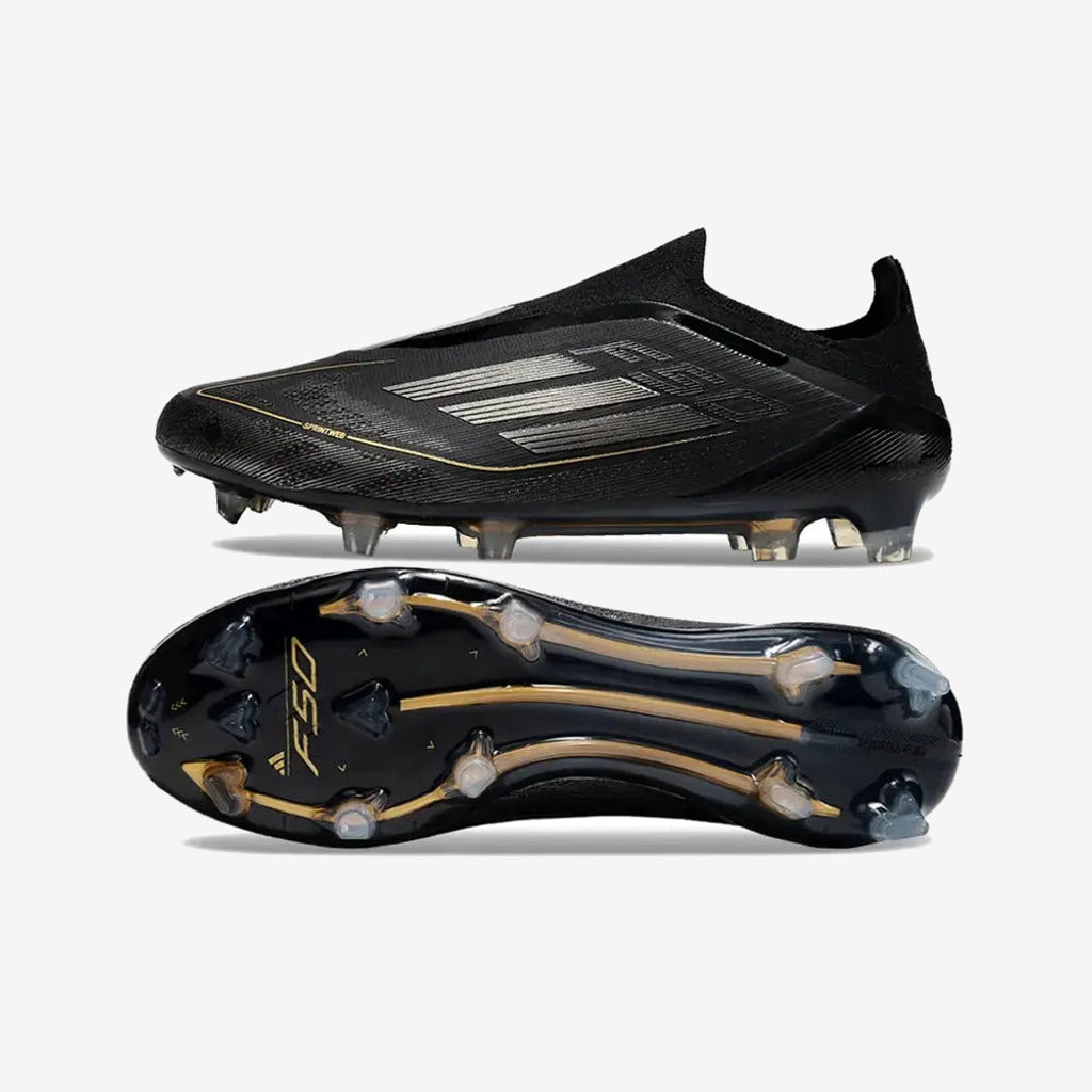 Adidas F50 Elite Laceless FG Dark Spark - Noir/Argenté/Doré