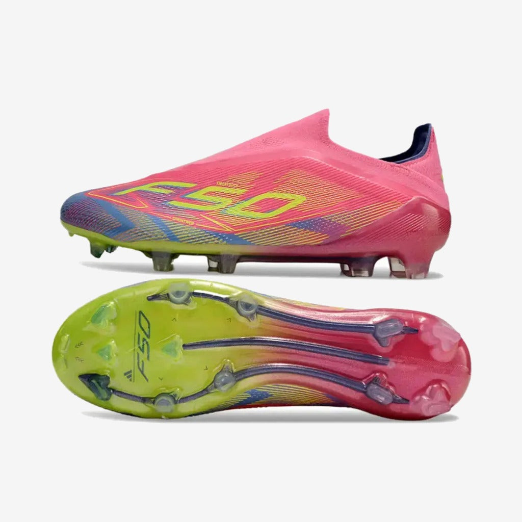 Adidas F50 Elite Laceless FG Mystic Victory - Lucid Pink/Lucid Lemon/Blue Fusion
