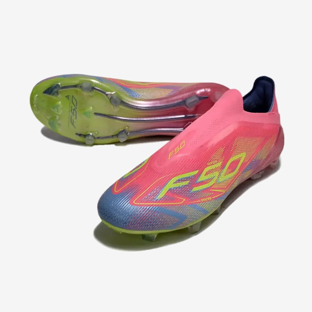 Adidas F50 Elite Laceless FG Mystic Victory - Lucid Pink/Lucid Lemon/Blue Fusion