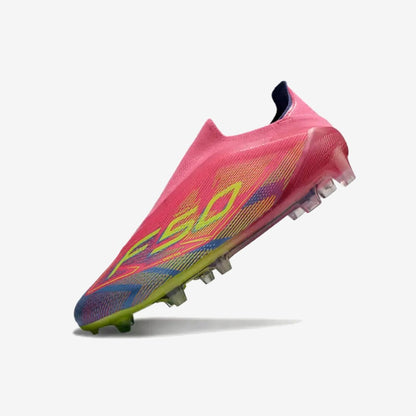 Adidas F50 Elite Laceless FG Mystic Victory - Lucid Pink/Lucid Lemon/Blue Fusion