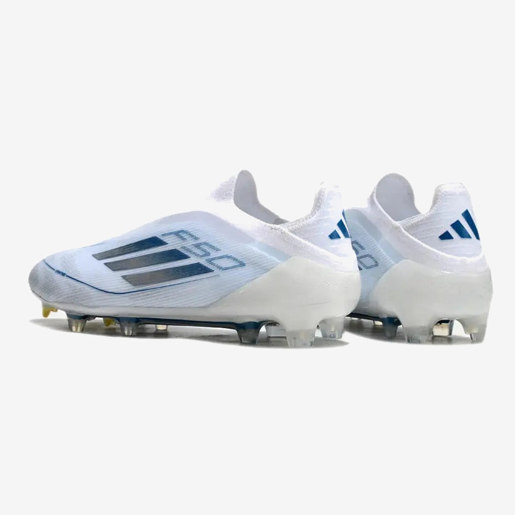Adidas F50 Elite Laceless FG Polar Victory - Blanc/Argenté/Bleu
