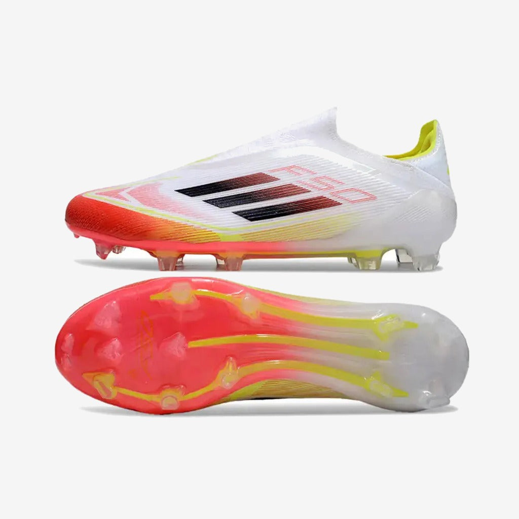 Adidas F50 Elite Laceless FG Pure Victory - Blanc/Lucid Red/Jaune