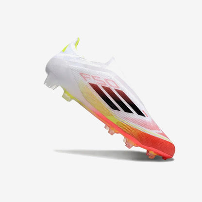 Adidas F50 Elite Laceless FG Pure Victory - Blanc/Lucid Red/Jaune