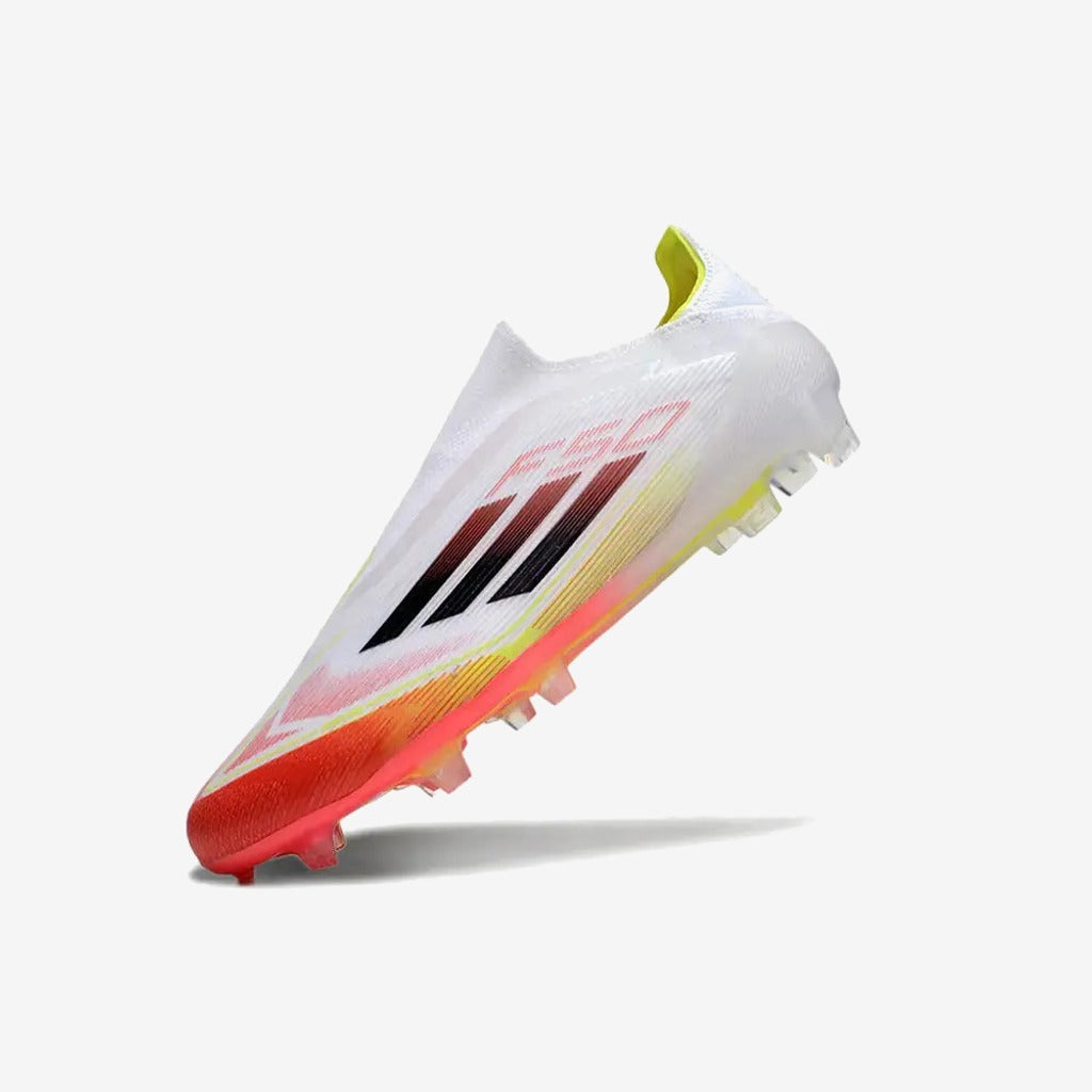 Adidas F50 Elite Laceless FG Pure Victory - Blanc/Lucid Red/Jaune