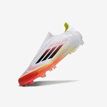 Adidas F50 Elite Laceless FG Pure Victory - Blanc/Lucid Red/Jaune
