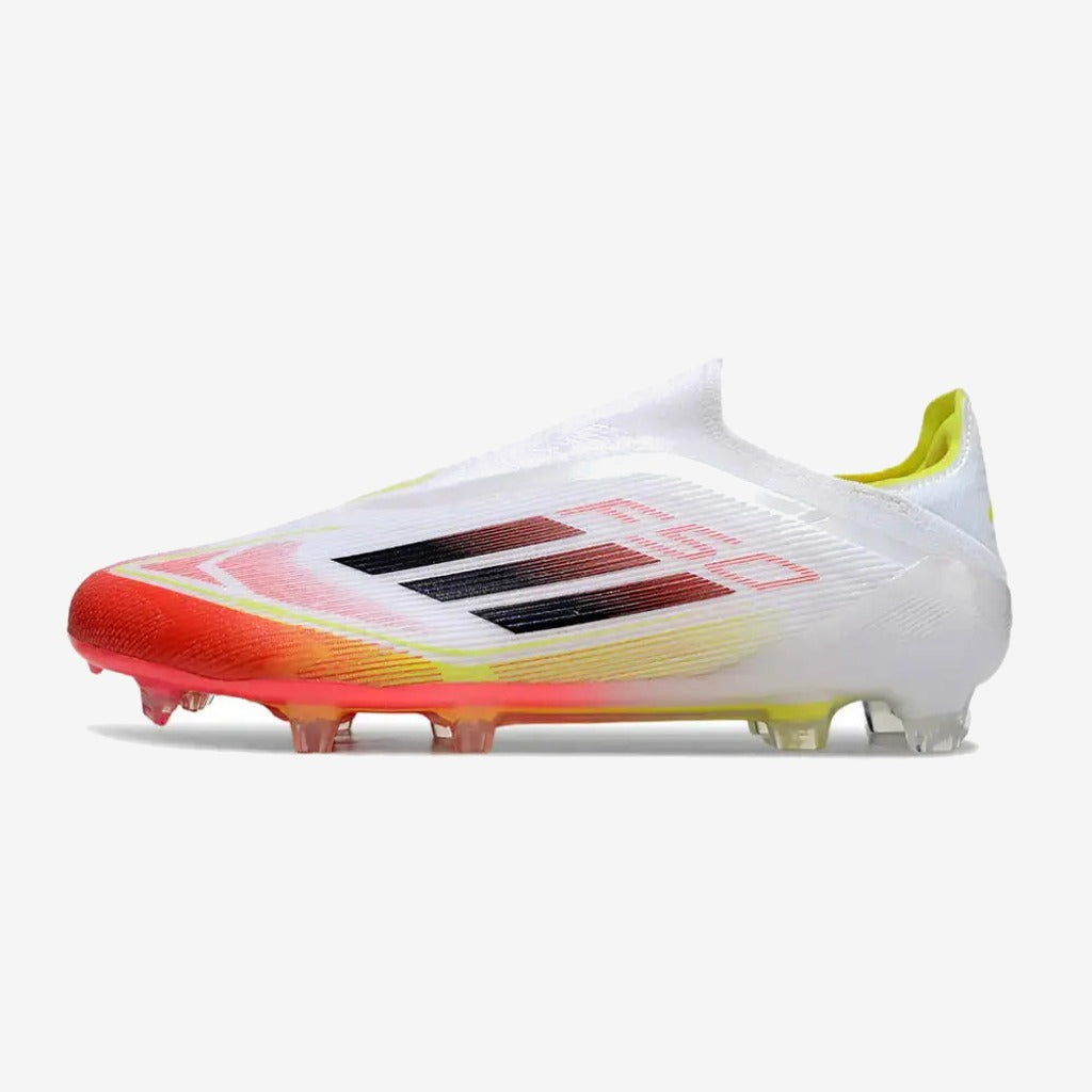 Adidas F50 Elite Laceless FG Pure Victory - Blanc/Lucid Red/Jaune