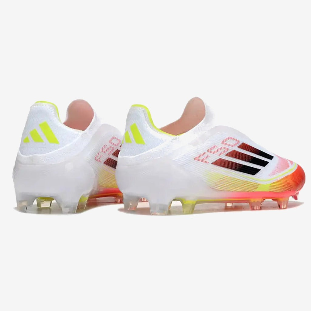 Adidas F50 Elite Laceless FG Pure Victory - Blanc/Lucid Red/Jaune