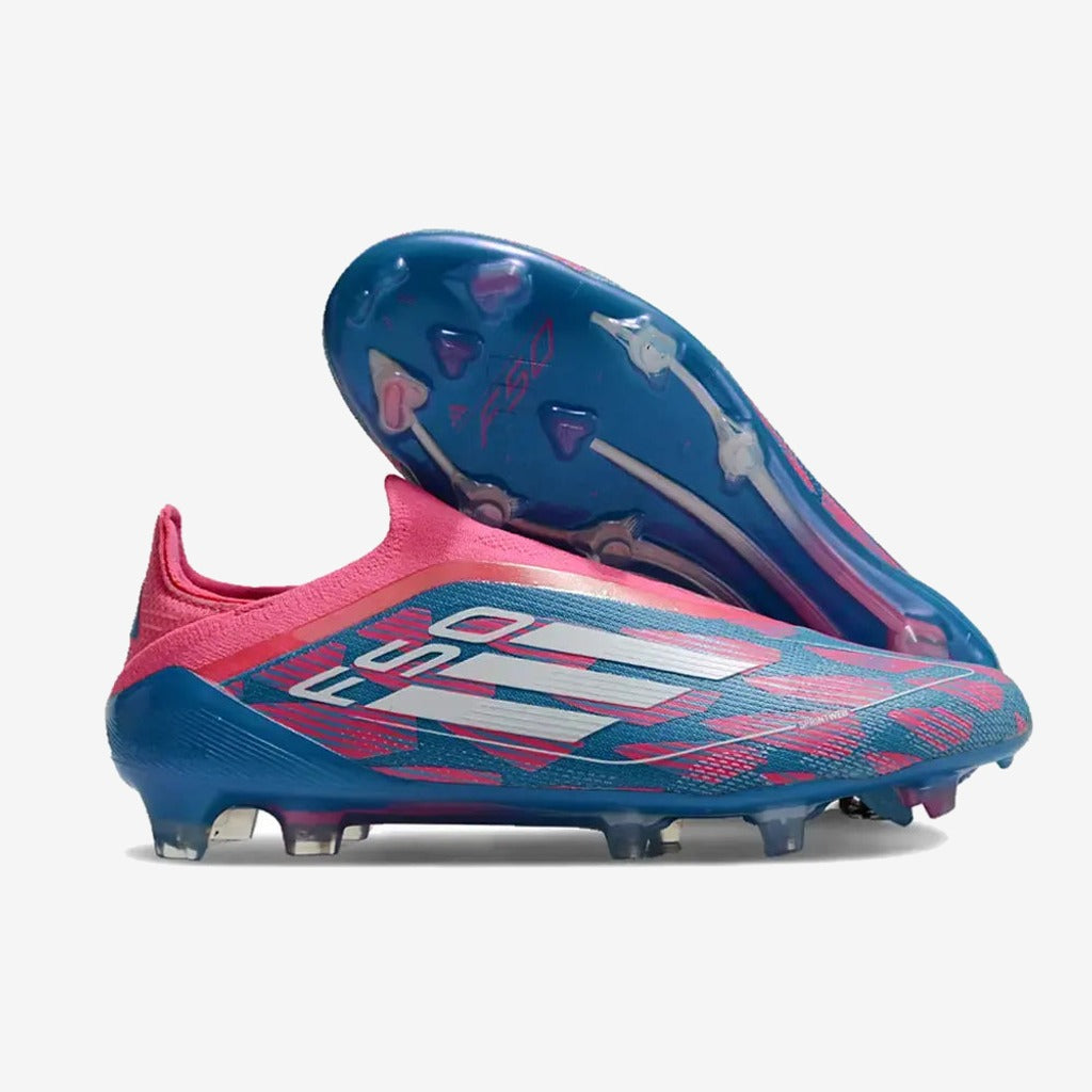 Adidas F50 Elite Laceless FG Reemergence - Bleu/Blanc/Rose