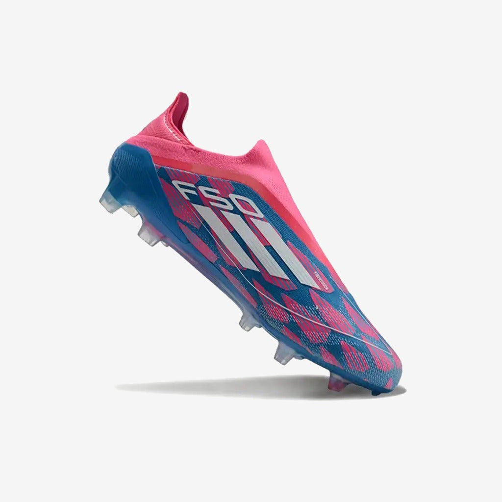 Adidas F50 Elite Laceless FG Reemergence - Bleu/Blanc/Rose
