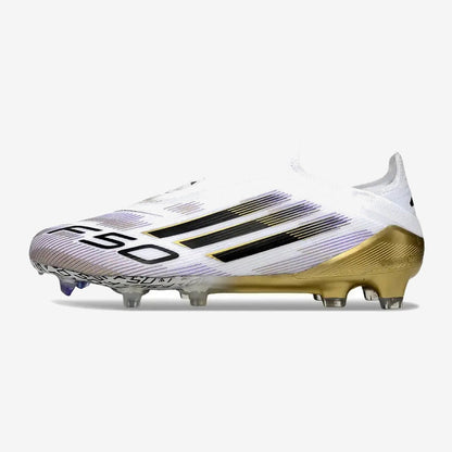 Adidas F50 Elite Laceless FG Road to Glory - Blanc/Noir/Doré