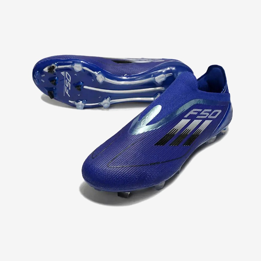 Adidas F50 Elite Laceless FG - Bleu/Noir