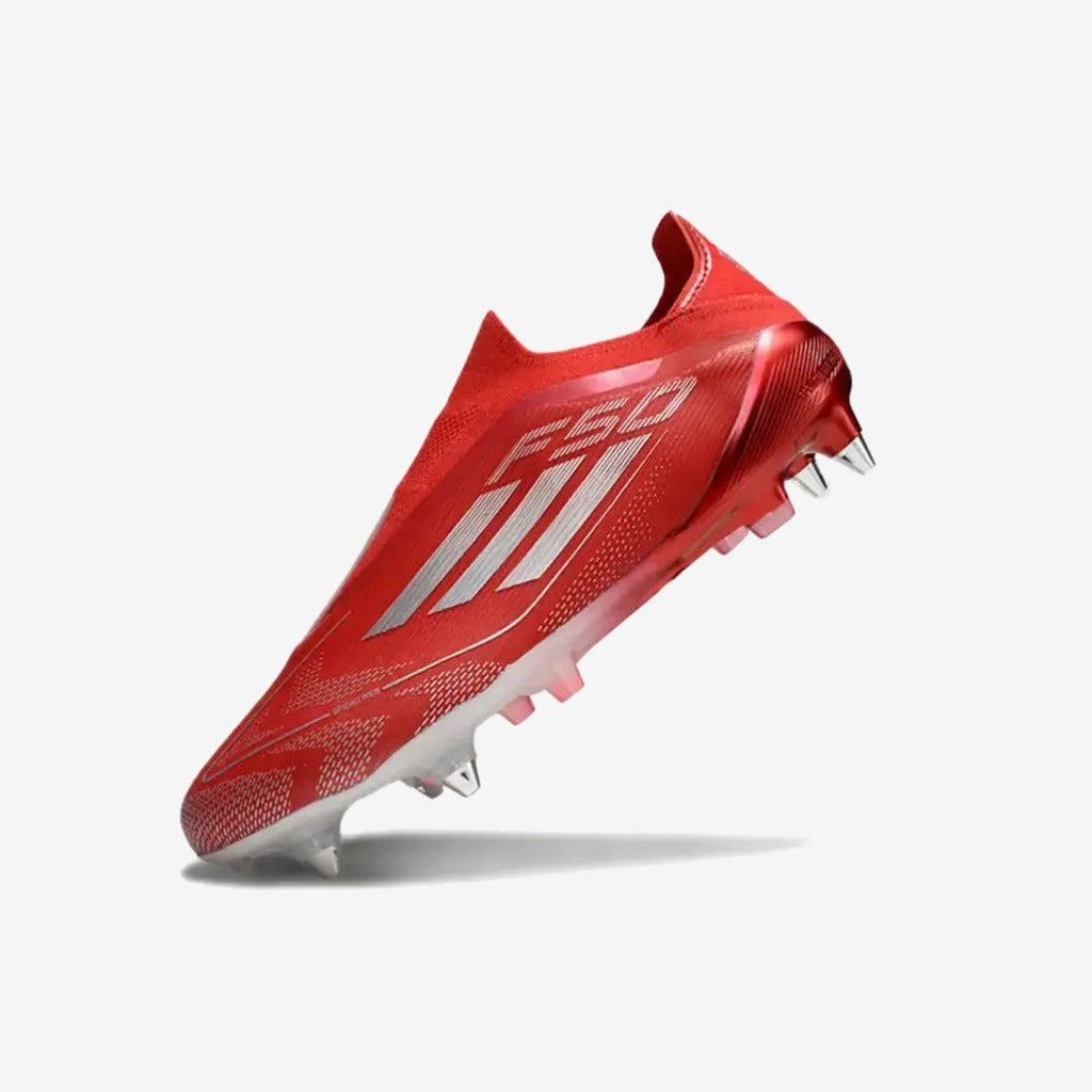Adidas F50 Elite Laceless SG x Soccer.com - Rouge/Argent