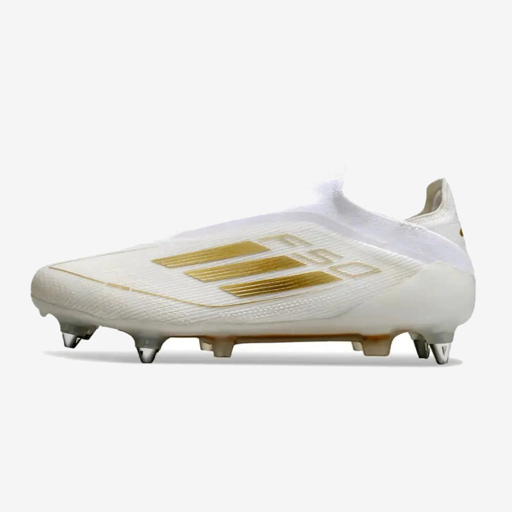 Adidas F50 Elite Laceless SG - Blanc/Doré