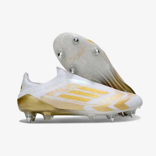 Adidas F50 Elite Laceless SG - Blanc/Doré