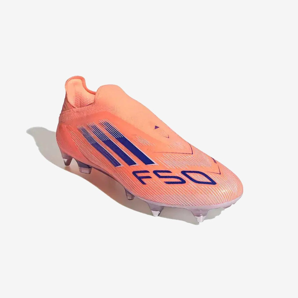 Adidas F50 Elite Laceless SG Coral Blaze - Orange/Bleu SG