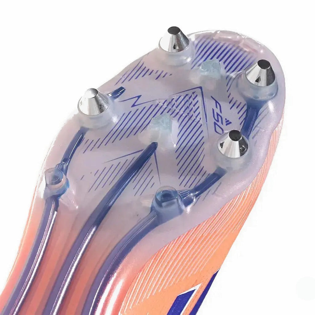Adidas F50 Elite Laceless SG Coral Blaze - Orange/Bleu SG