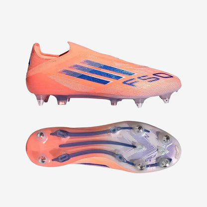 Adidas F50 Elite Laceless SG Coral Blaze - Orange/Bleu SG