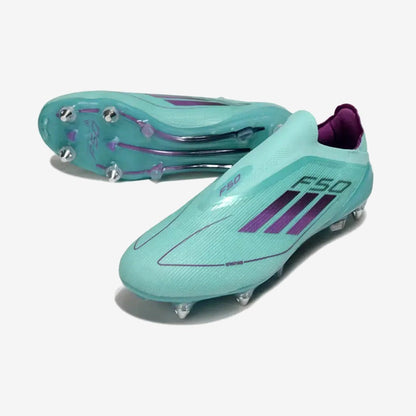 Adidas F50 Elite Laceless SG - Bleu Turquoise/Violet