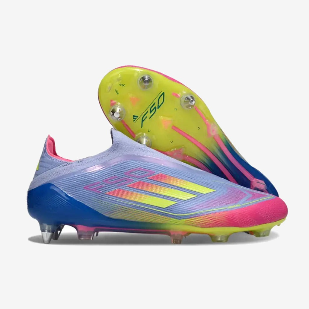 Adidas F50 Elite Laceless SG Celestial Victory - Blue Fusion/Vert/Rose
