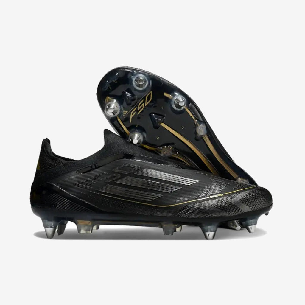 Adidas F50 Elite Laceless SG Dark Spark - Noir/Argenté/Doré