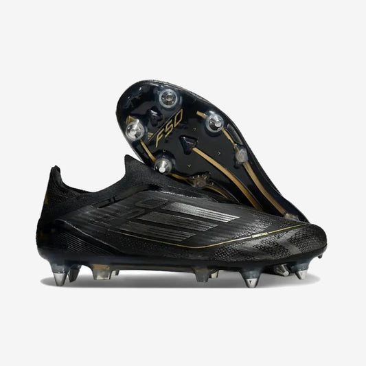 Adidas F50 Elite Laceless SG Dark Spark - Noir/Argenté/Doré