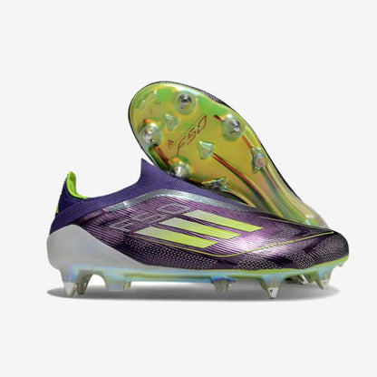 Adidas F50 Elite Laceless SG Fast Reborn - Violet/Blanc/Lucid Lemon ÉDITION LIMITÉE