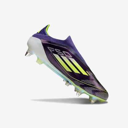 Adidas F50 Elite Laceless SG Fast Reborn - Violet/Blanc/Lucid Lemon ÉDITION LIMITÉE