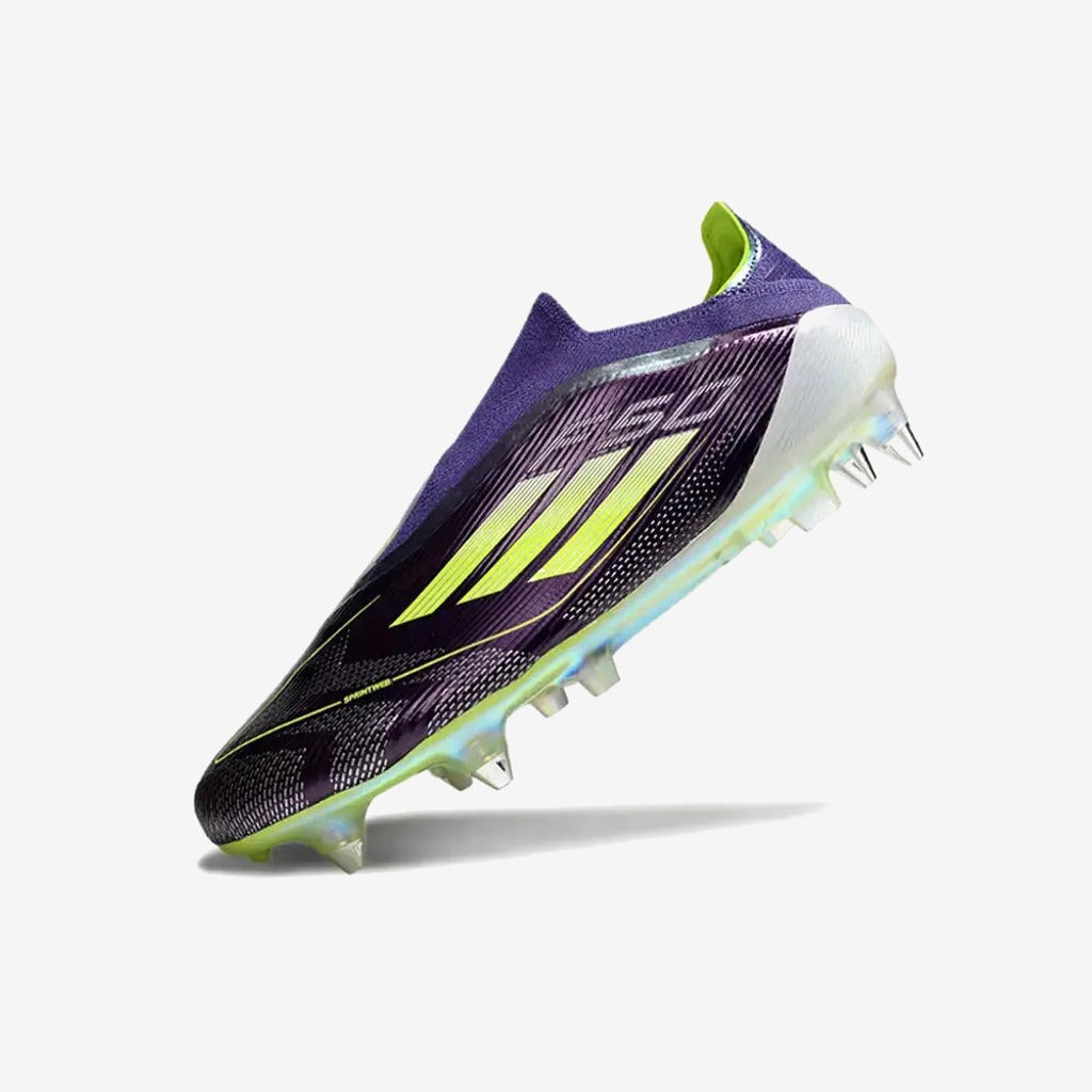 Adidas F50 Elite Laceless SG Fast Reborn - Violet/Blanc/Lucid Lemon ÉDITION LIMITÉE