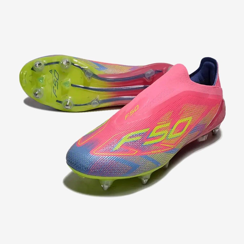 Adidas F50 Elite Laceless SG Mystic Victory - Rose/Vert/Blue Fusion