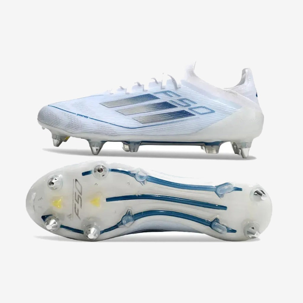 Adidas F50 Elite SG Polar Victory - Blanc/Argenté/Bleu