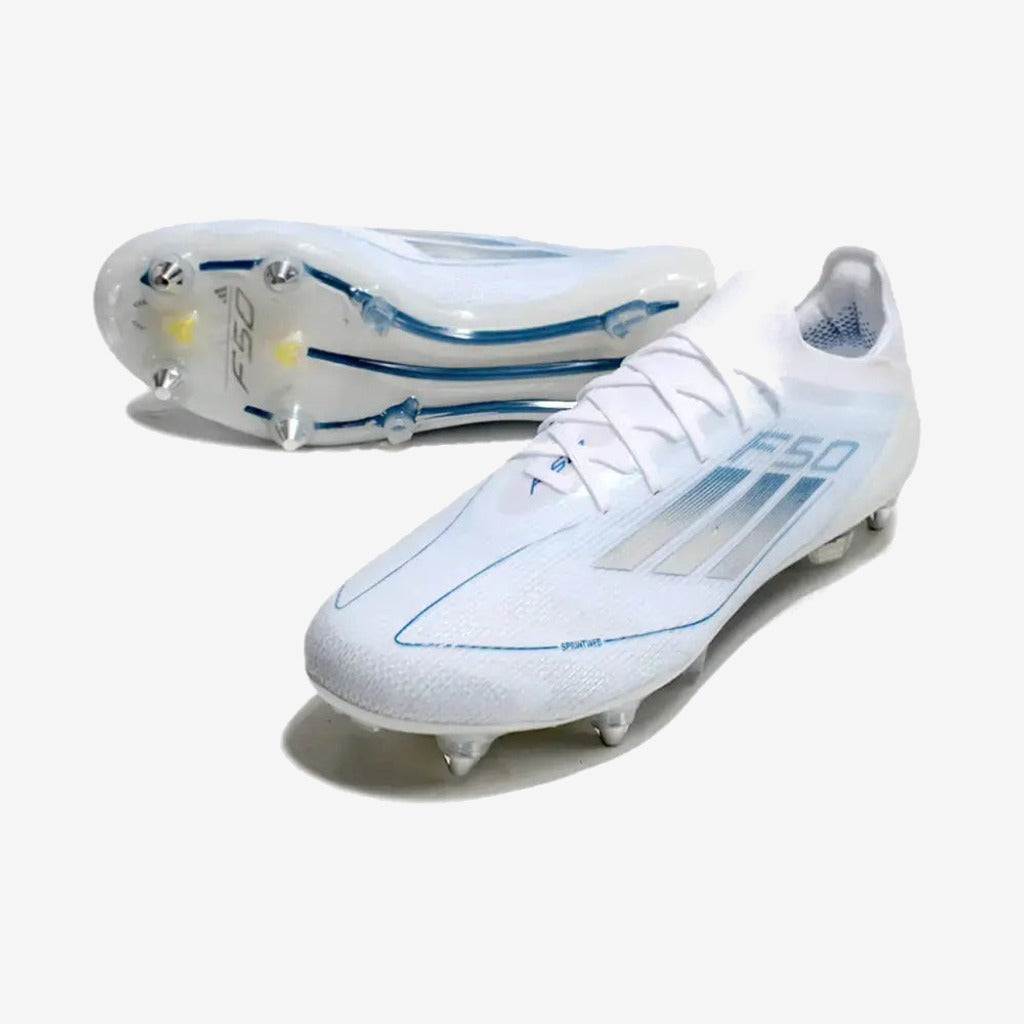 Adidas F50 Elite SG Polar Victory - Blanc/Argenté/Bleu