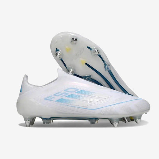 Adidas F50 Elite Laceless SG Polar Victory - Blanc/Argenté/Bleu