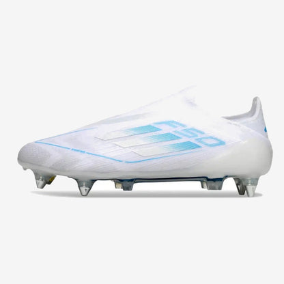 Adidas F50 Elite Laceless SG Polar Victory - Blanc/Argenté/Bleu
