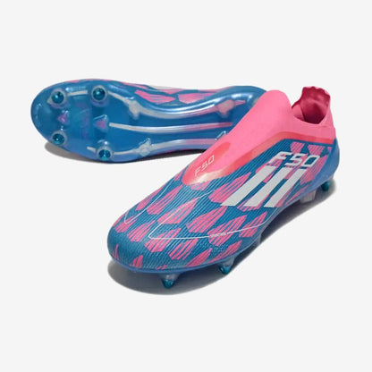 Adidas F50 Elite Laceless SG Reemergence - Bleu/Blanc/Rose