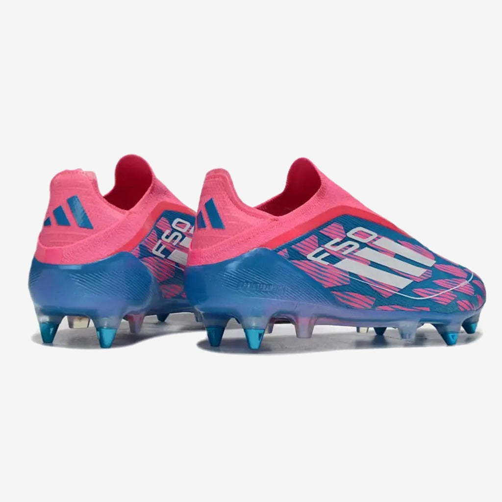 Adidas F50 Elite Laceless SG Reemergence - Bleu/Blanc/Rose