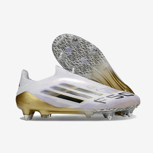 Adidas F50 Elite Laceless SG Road to Glory - Blanc/Noir/Doré