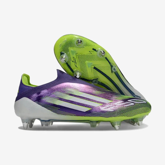 Adidas F50 Elite Laceless SG - Violet/Jaune Fluo/Blanc