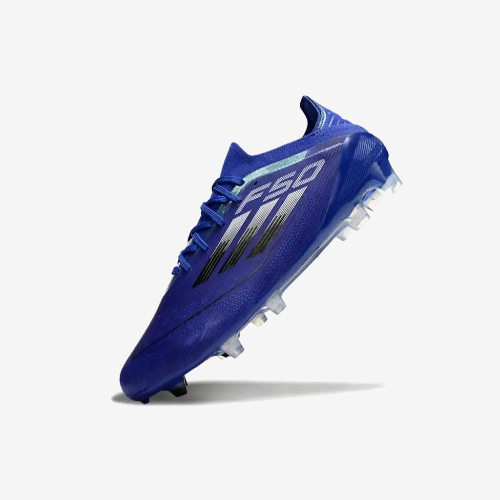 Adidas F50 Elite Lacets FG - Bleu/Noir/Argenté