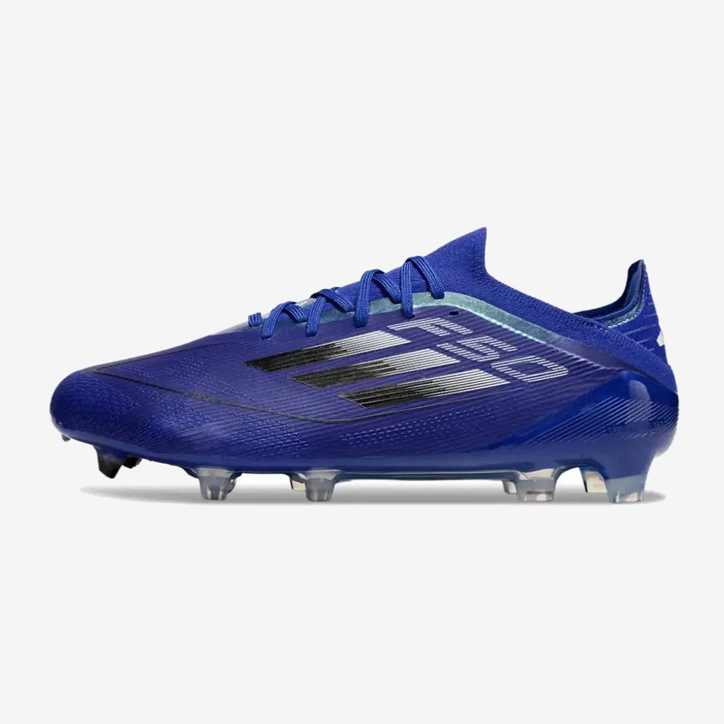 Adidas F50 Elite Lacets FG - Bleu/Noir/Argenté