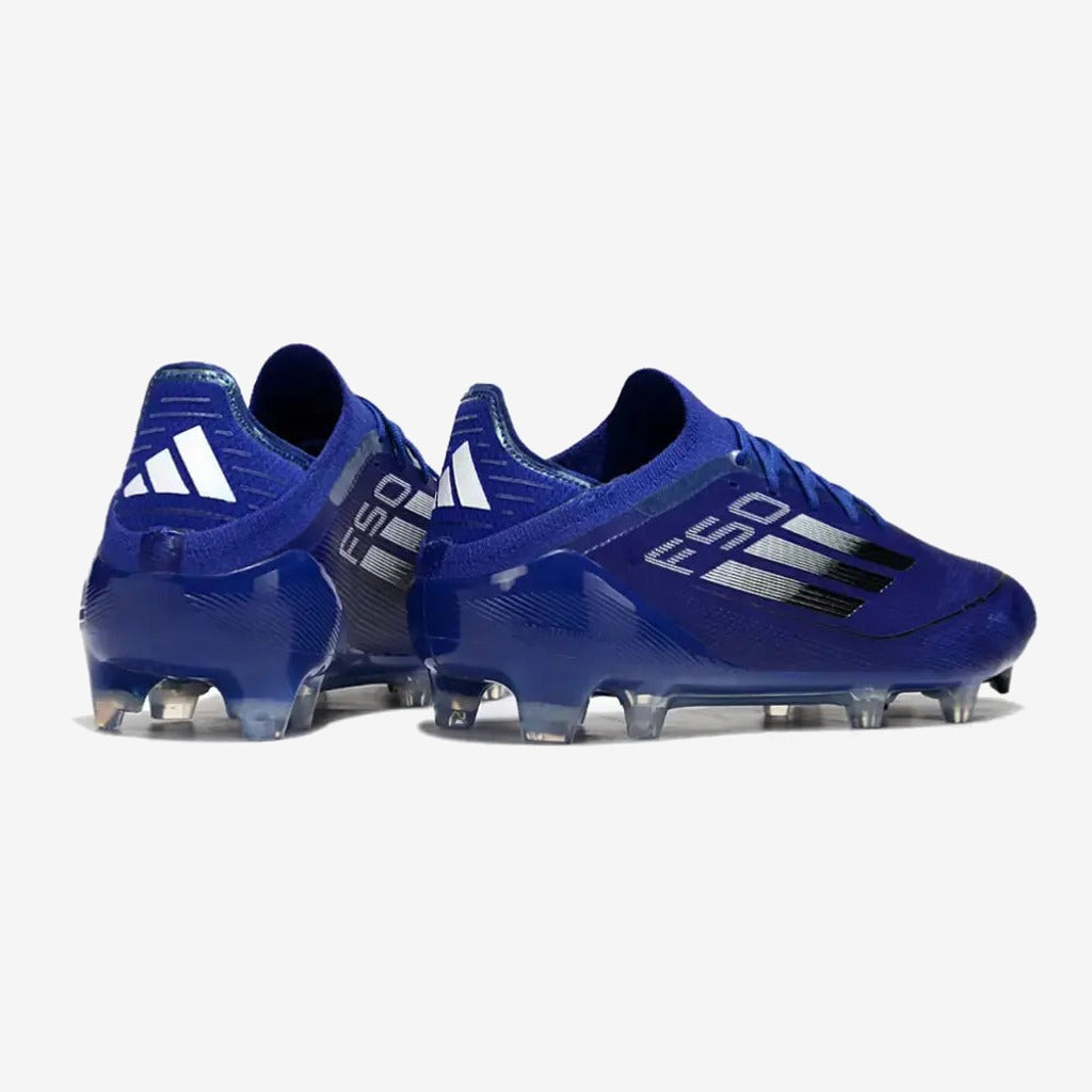 Adidas F50 Elite Lacets FG - Bleu/Noir/Argenté