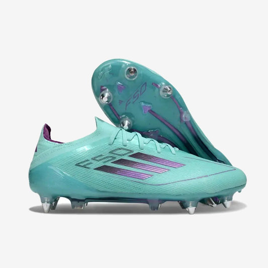 Adidas F50 Elite Lacets SG - Bleu Turquoise/Violet