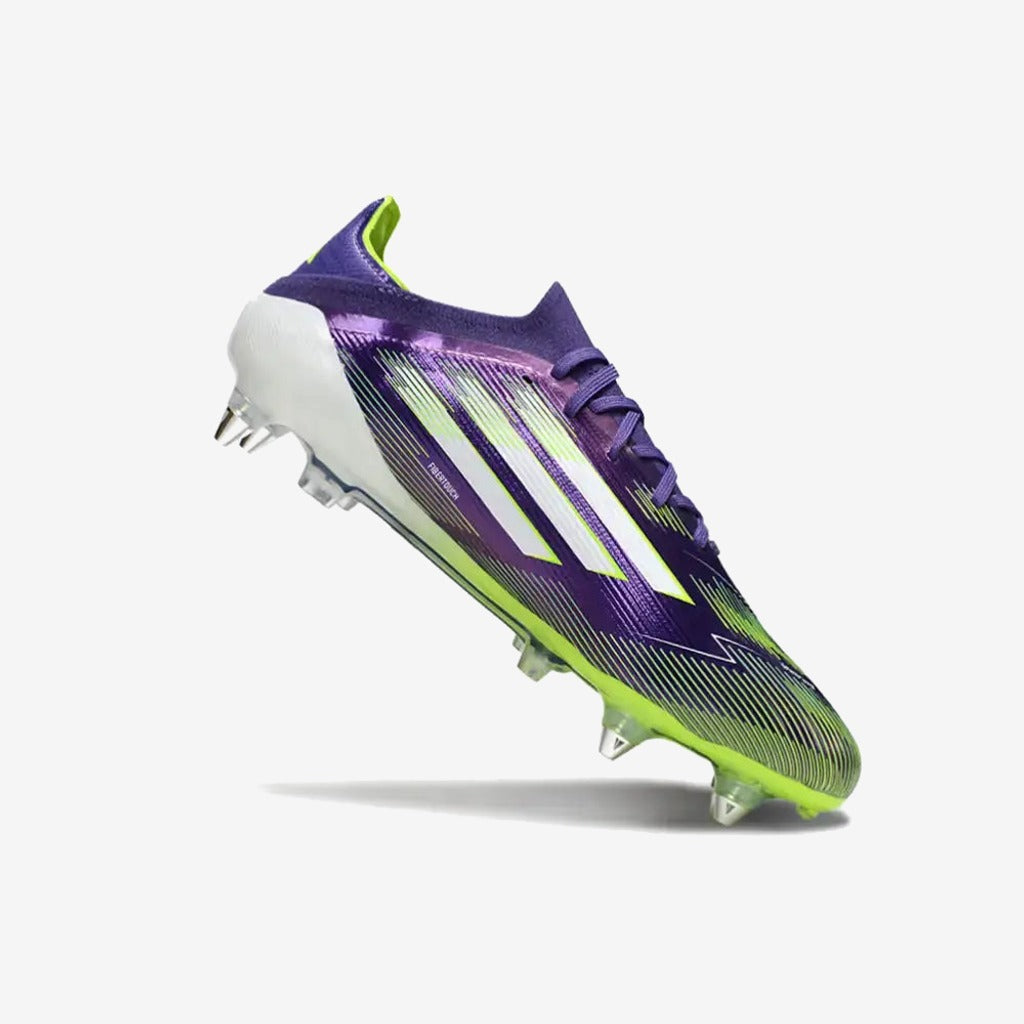 Adidas F50 Elite Lacets SG - Violet/Jaune Fluo/Blanc
