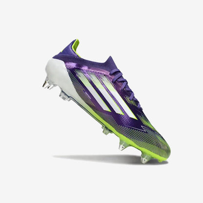 Adidas F50 Elite Lacets SG - Violet/Jaune Fluo/Blanc
